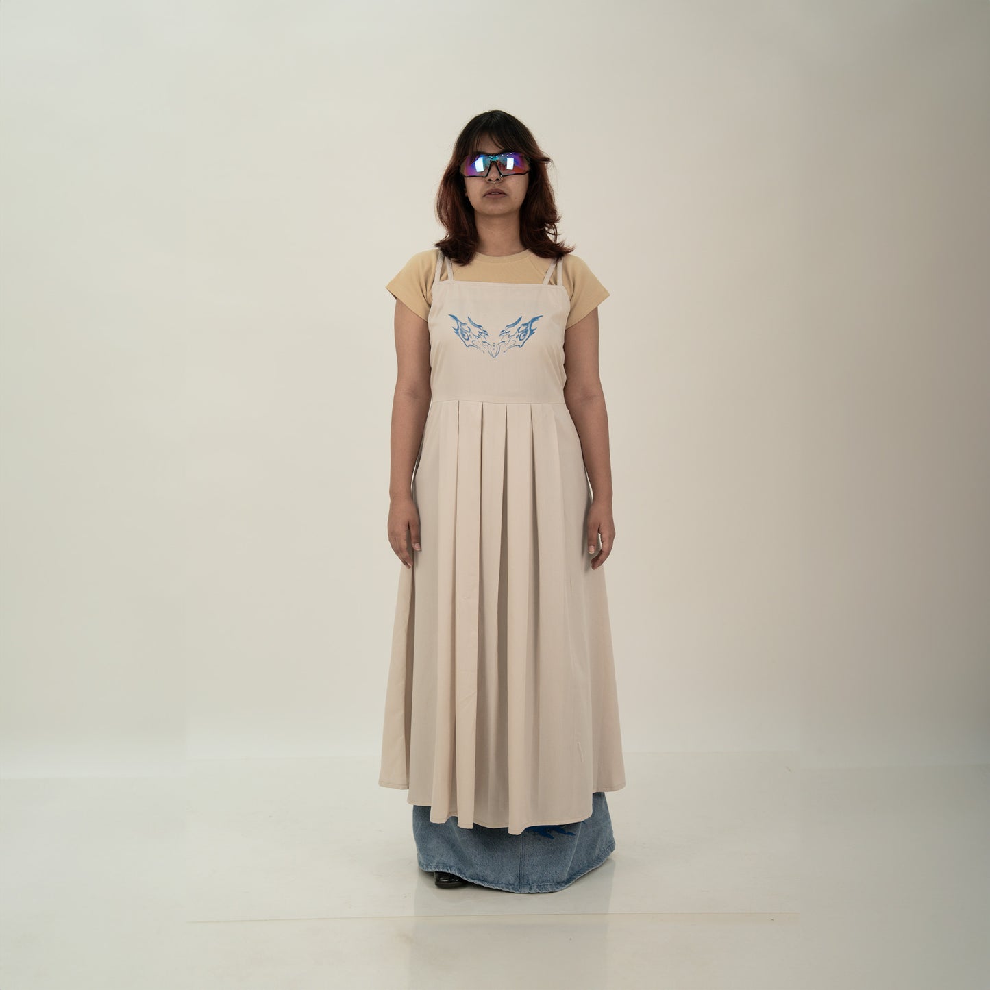 LONG DRESS SLEEVELESS (BEIGE)